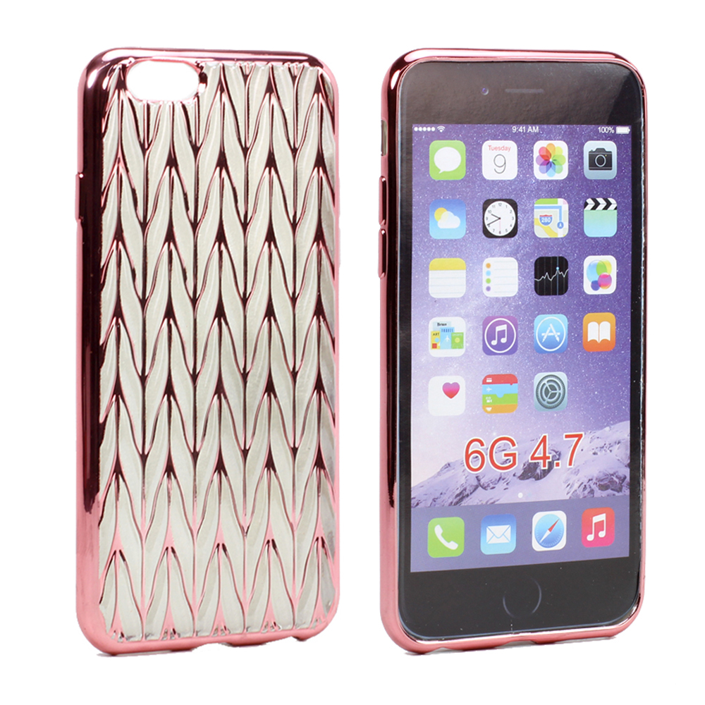 iPhone 6s 6 4.7 CLUB Electroplate Soft Hybrid Case (Rose Gold Clear)